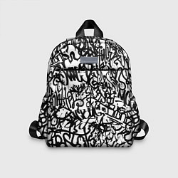 Детский рюкзак Graffiti black on white