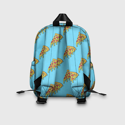 Детский рюкзак Пицца паттерн на голубом / 3D-принт – фото 2