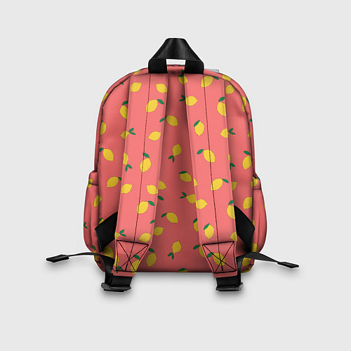 Детский рюкзак Лимоны на кораловом / 3D-принт – фото 2