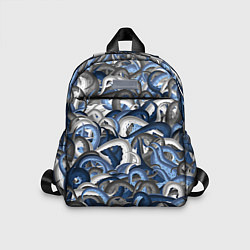 Детский рюкзак Синий камуфляж с щупальцами, цвет: 3D-принт