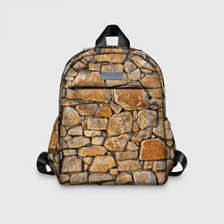 Детский рюкзак Каменная стена, цвет: 3D-принт