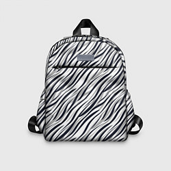 Детский рюкзак Черно-белый полосатый тигровый