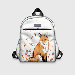 Детский рюкзак ЛИСА В ЛИСТЬЯХ ОСЕННЕЕ НАСТРОЕНИЕ FOX IN THE FORES, цвет: 3D-принт