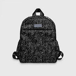 Детский рюкзак Растительный орнамент черно-белый, цвет: 3D-принт