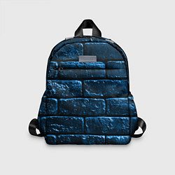 Детский рюкзак Неоновая, кирпичная стена, цвет: 3D-принт