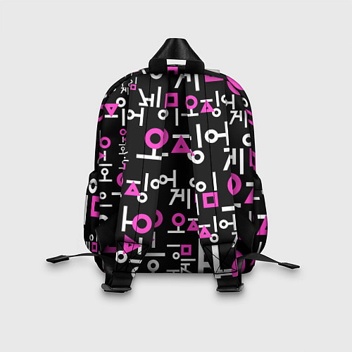 Детский рюкзак Игра в кальмара лого узор / 3D-принт – фото 2