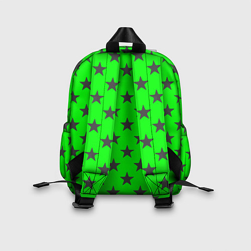 Детский рюкзак Звездный фон зеленый / 3D-принт – фото 2