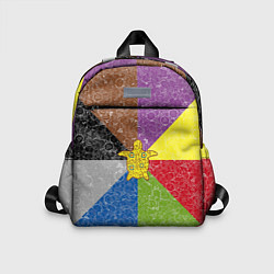 Детский рюкзак Черепаха на фоне АПВ 8 1 15, цвет: 3D-принт