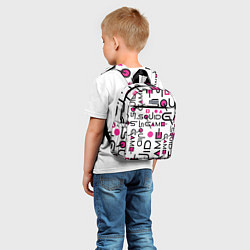 Детский рюкзак ИГРА В КАЛЬМАРА УЗОР И ПАТТЕРН ЛОГО, цвет: 3D-принт — фото 2