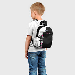 Детский рюкзак ИГРА В КАЛЬМАРА ЛОГО,БРЫЗГИ КРАСОК ЧБ, цвет: 3D-принт — фото 2