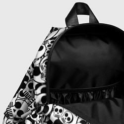 Детский рюкзак Черепа чб, цвет: 3D-принт — фото 2
