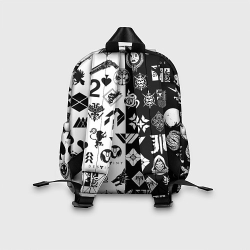 Детский рюкзак DESTINY LOGOBOMBING ЧЁРНО БЕЛОЕ / 3D-принт – фото 2