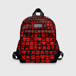 Детский рюкзак Любовь, смерть и роботы пиктограммы, цвет: 3D-принт