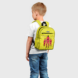 Детский рюкзак Игра в кальмара Рабочие, цвет: 3D-принт — фото 2