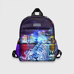 Детский рюкзак Плывущий неоновый тигр, цвет: 3D-принт