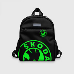 Детский рюкзак SKODA GREEN LOGO BLACK STYLE, цвет: 3D-принт