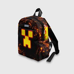 Детский рюкзак ОГНЕННЫЙ КРИПЕР, МАЙНКРАФТ, цвет: 3D-принт — фото 2
