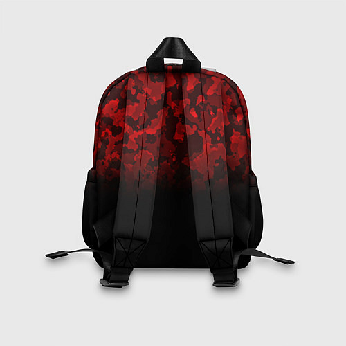 Детский рюкзак BLACK RED CAMO RED MILLITARY / 3D-принт – фото 2