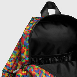 Детский рюкзак Смайлы НЛО Психоделика, цвет: 3D-принт — фото 2