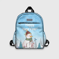 Детский рюкзак Снеговик во дворе, цвет: 3D-принт