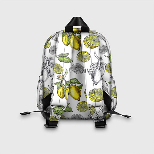 Детский рюкзак Лимонный паттерн / 3D-принт – фото 2