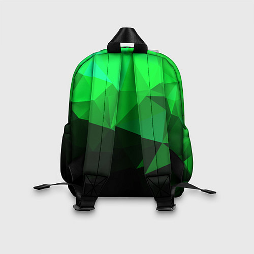 Детский рюкзак Изумрудный Зеленый Геометрия / 3D-принт – фото 2