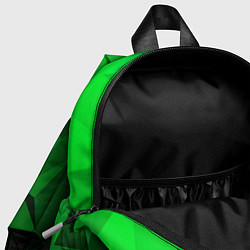 Детский рюкзак Изумрудный Зеленый Геометрия, цвет: 3D-принт — фото 2