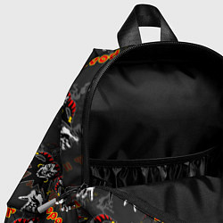 Детский рюкзак КОРОЛЬ И ШУТ РУССКИЙ РОК УЗОР, цвет: 3D-принт — фото 2