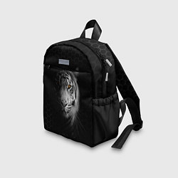 Детский рюкзак Тигр черно-белый соты, цвет: 3D-принт — фото 2