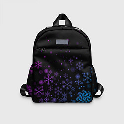 Детский рюкзак Новогодние снежинки Градиент, цвет: 3D-принт