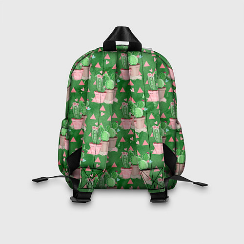 Детский рюкзак Кактусы в горшках green / 3D-принт – фото 2
