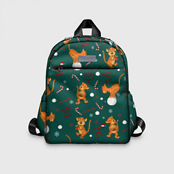 Детский рюкзак Тигр и рождество, цвет: 3D-принт