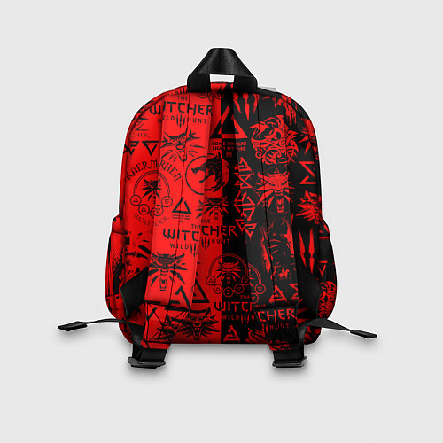 Детский рюкзак THE WITCHER LOGOBOMBING BLACK RED / 3D-принт – фото 2