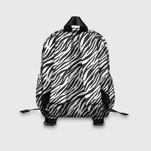 Детский рюкзак Чёрно-Белые полоски Зебры / 3D-принт – фото 2