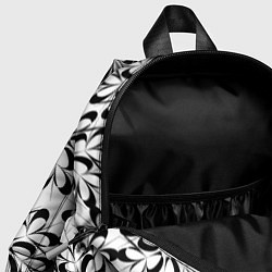 Детский рюкзак Чёрные цветы на белом, цвет: 3D-принт — фото 2