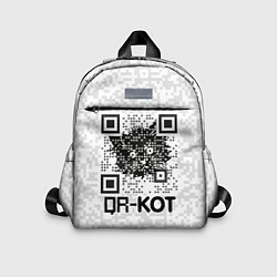 Детский рюкзак QR код котик, цвет: 3D-принт