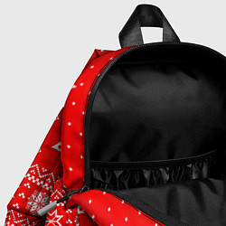Детский рюкзак НОВОГОДНИЙ СВИТЕР GENSHIN IMPACT КРАСНЫЙ, цвет: 3D-принт — фото 2