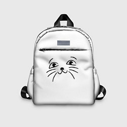 Детский рюкзак Милый котик на белом