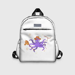 Детский рюкзак Осьминог ковбой, цвет: 3D-принт