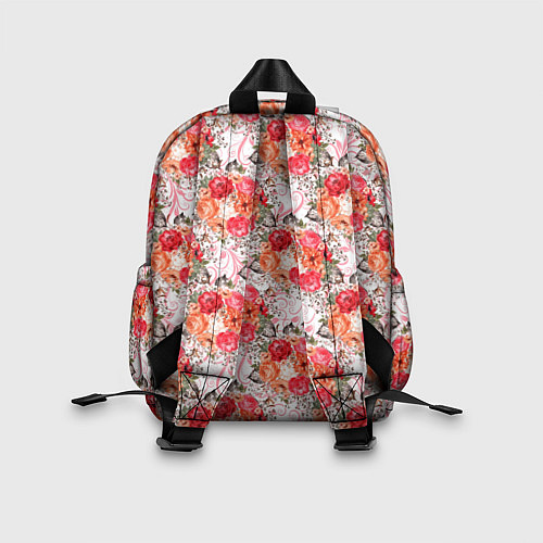 Детский рюкзак Цветы - розы паттерн / 3D-принт – фото 2