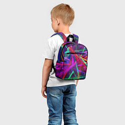 Детский рюкзак НЕОНОВЫЕ ЛАЗЕРНЫЕ ЛУЧИ, цвет: 3D-принт — фото 2