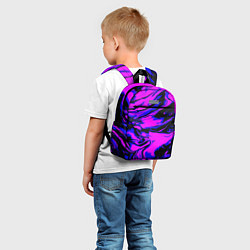 Детский рюкзак НЕОНОВЫЕ РАЗВОДЫ КРАСОК, цвет: 3D-принт — фото 2