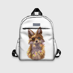 Детский рюкзак Fox with a garland, цвет: 3D-принт