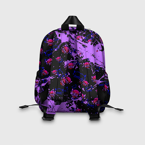 Детский рюкзак Геометри Дэш фиолетовый Geometry Dash / 3D-принт – фото 2