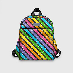 Детский рюкзак Радужные полосы микс, цвет: 3D-принт
