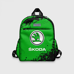 Детский рюкзак Skoda следы от шин, цвет: 3D-принт