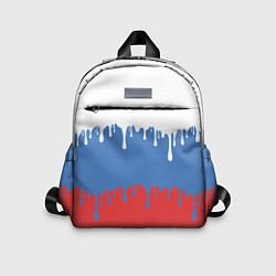 Детский рюкзак Флаг России потёки, цвет: 3D-принт