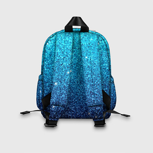 Детский рюкзак Единорог синие блестки / 3D-принт – фото 2