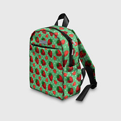 Детский рюкзак Клубника на зеленом фоне, цвет: 3D-принт — фото 2