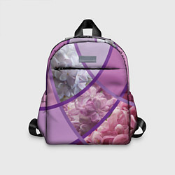 Детский рюкзак Весна Полосатый принт Сирень, цвет: 3D-принт